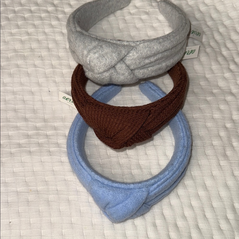 Aerie Headband Set - Gray, Brown, and Blue